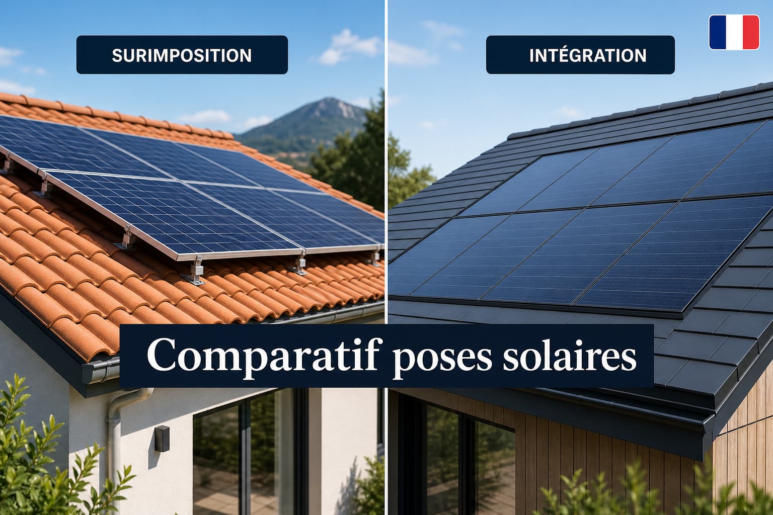 Une image divisée en deux comparant l