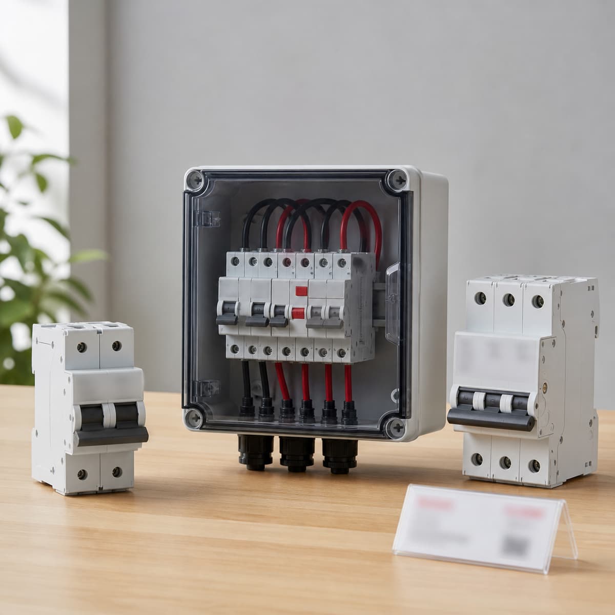 Assortiment de disjoncteurs modulaires DC, d